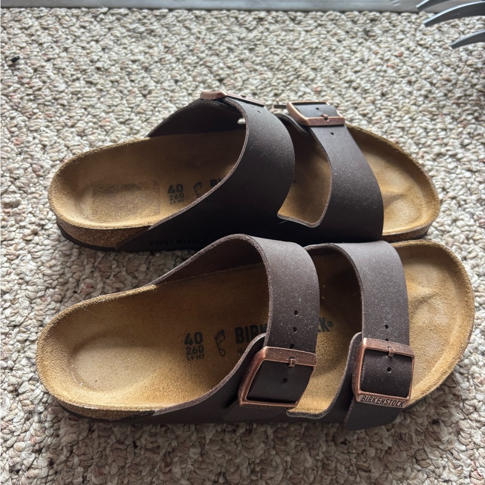 Birkenstock Dark Brown Leather Sandals